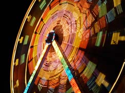 Ferris wheel in motion