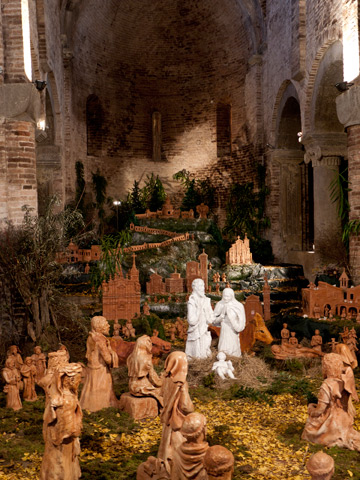 A nativity scene in Santo Stefano in Bologna, Italy.