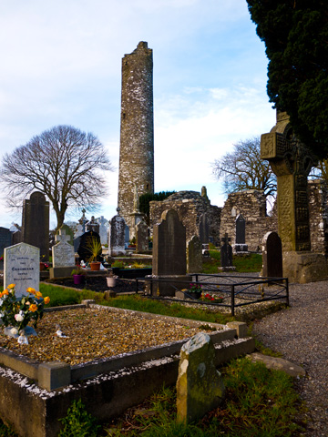 A winter's day at Monasterboice in Ireland.