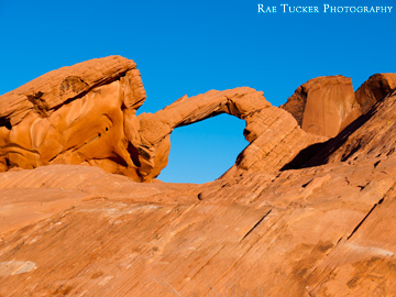 The Arch Rock at the Valley of Fire Nevada State Park
