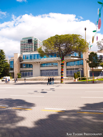 The Palace of Congress during the spring months in Tirana, Albania