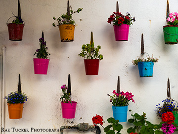 Bright and Colorful Pots in Larnaca, Cyprus