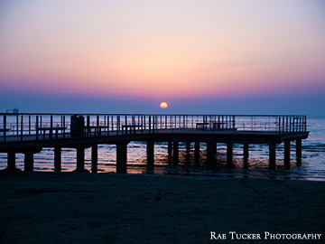 Sunrise Over the Pier in Larnaca, Cypruys