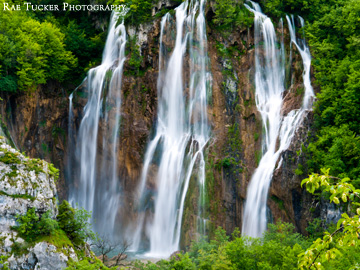 The Big Waterfall in Plitvice National Park in Croatia