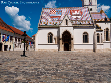 St Mark's church, with its tiled roof, is a landmark in the charming capital city of Zagreb, Croatia.