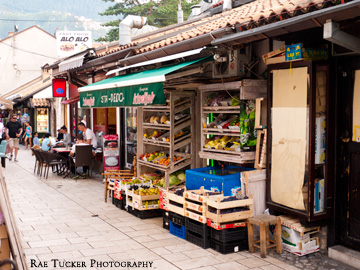 A market stall in Sarajevo