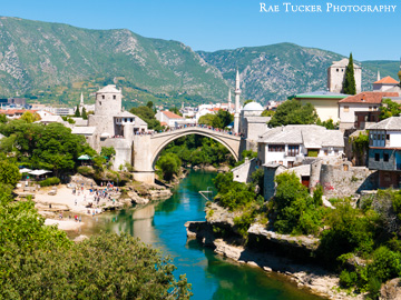 The reconstruected Stari Most draws many visitors to Mostar, Bosnia and Herzegovina