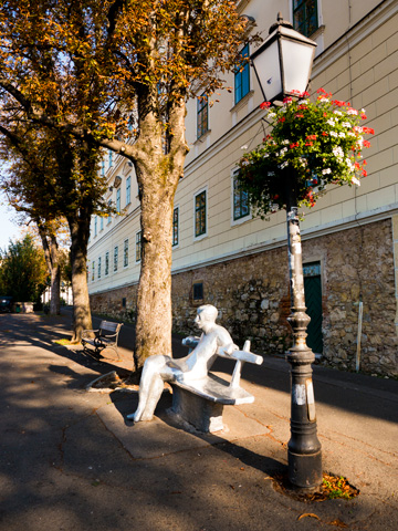 The Poet's bench in Zagreb, Croatia