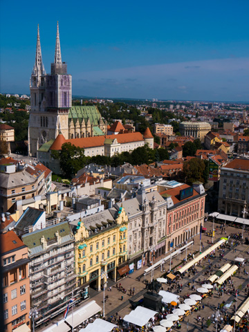 Overlooking Zagreb in the late summer.