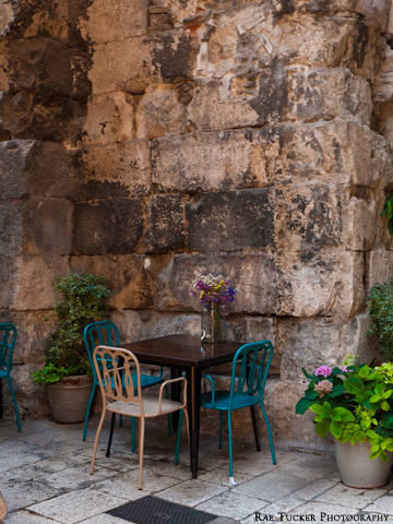 A patio in Split, Croatia