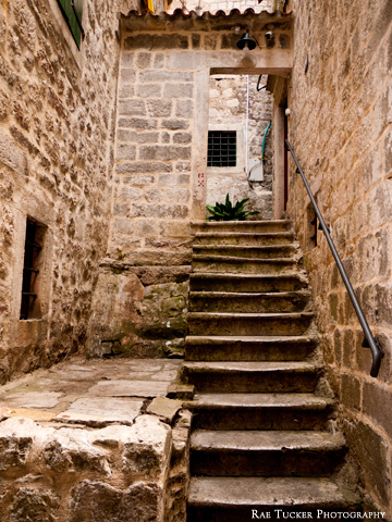 Stone stairs in Kotor, Montenegro