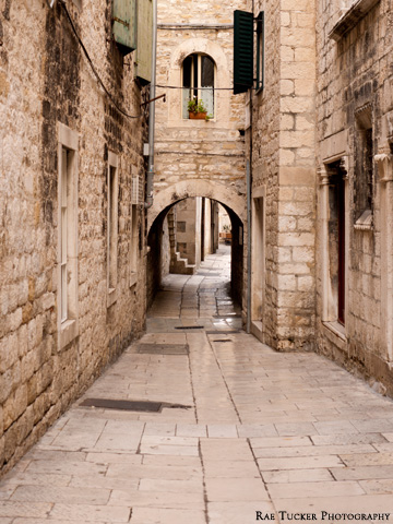 A street in the old palace in Split, Croatia