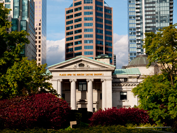 The Vancouver Art Gallery in downtown Vancouver, British Columbia