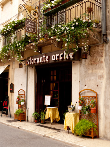 A ristorante in Verona, Italy