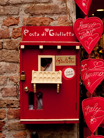 Juliet's mailbox in Verona, Italy