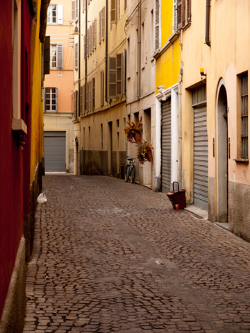 A small street in Parma, Italy