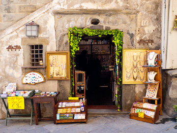 A small store in Cortona, Italy