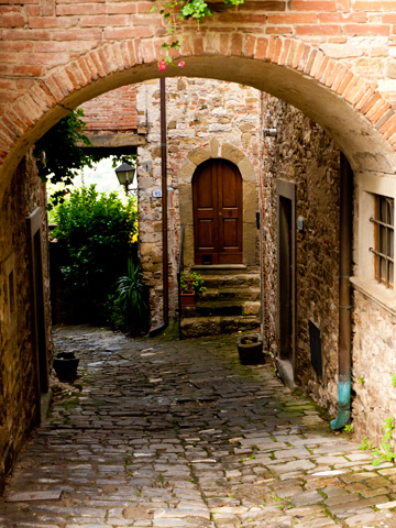 An entry way in Tuscany