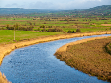 The River Shannon runs through the Irish countryside