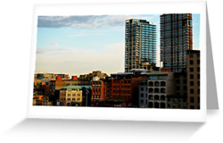 Vancouver Skyline Greeting Cards