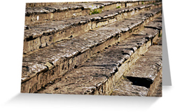 Time Weathered Stairs Greeting Cards