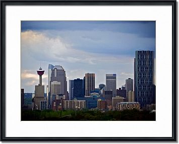 Calgary Canada skyline Framed Prints