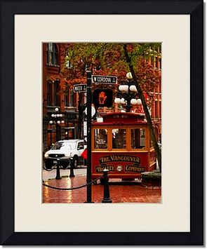 Gastown Trolley Framed Prints